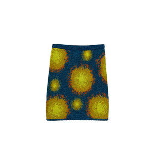 YUEQIQI - Polka Dot Mini Knit Skirt - AW23 - BLUE
